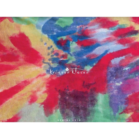 Krimson Klover Hand Painted Watercolor Sheer Pullover Tunic Linen 728 Folly - Picture 2 of 12